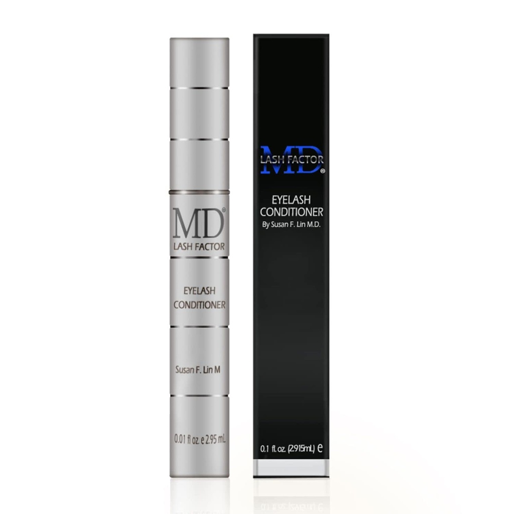 MD Lash Factor Eyelash Conditioner – 0,1 fl oz, 3 mois d'approvisionnement – Sérum quotidien en lache avec peptides et biotine pour les cils épais