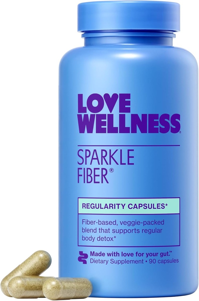 Love Wellness Fiber Sparkle Supplément fibreux avec enzymes digestives