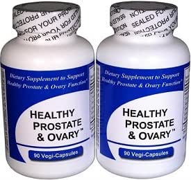 Prostate saine et ovaire - (2 bouteilles contenant un total de 180 Vegi-Capsules) - Mélange concentré à base de plantes - avec Crinum Latifolium, Caps Vegan Kosher.