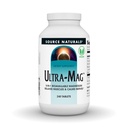 Source Naturals Complexe Magnésium Ultra-Mag Haute Efficacité - Maintient la fonction musculaire et nerveuse - 240 comprimés