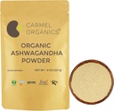 ORGANISMES DE CARMEL Poudre de racine biologique Ashwagandha (8 Oz ou 227 g/0,5 lb) Certifié USDA. Laboratoire testé, non OGM et sans gluten avec l'Inde Somnifera