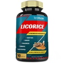 Capsules d'extrait de réglisse avec curcuma, gingembre, fénugreek, Haritaki, poivre noir - Fonction de digestion de soutien - 90 capsules, 3 mois d'approvisionnement