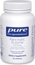 Encapsulations pures Formule enzymatique pancréatique - Enzymes digestifs pour la digestion - Renforce la santé de la peau* - Capsules de livraison ciblées - Sans gluten et sans OGM - 60 Capsules
