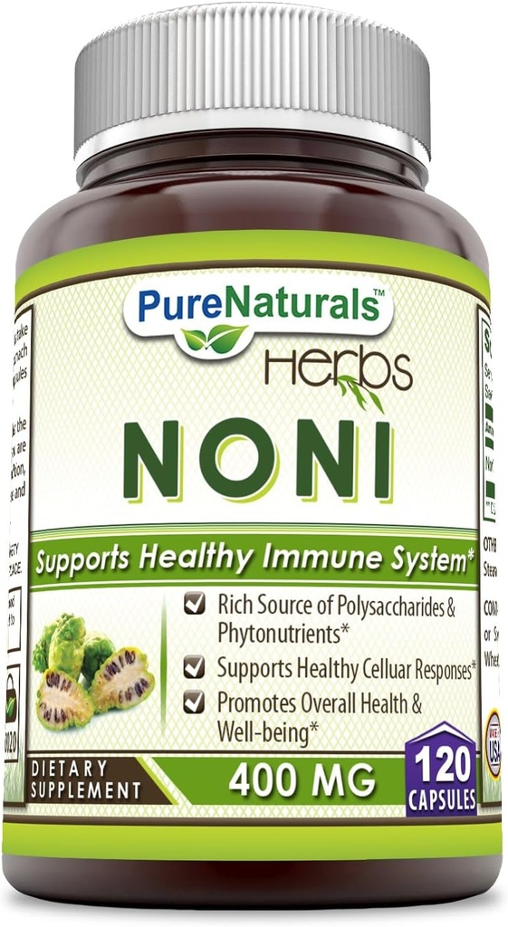 Pure Naturals Noni - 400 mg Capsules - 120 Capsules