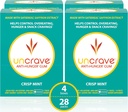 UnCrave Gum - Infusé avec 100% pur extrait de safran – Cravates de contrôle - Améliorer l'humeur - Vision santé – Crisp Mint (56 pièces)
