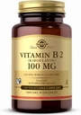 Solgar Vitamine B2 (Riboflavine) 100mg - 100 Capsules de légumes - Non-OGM, Vegan, Sans gluten, Sans produits laitiers, Casher - 100 portions