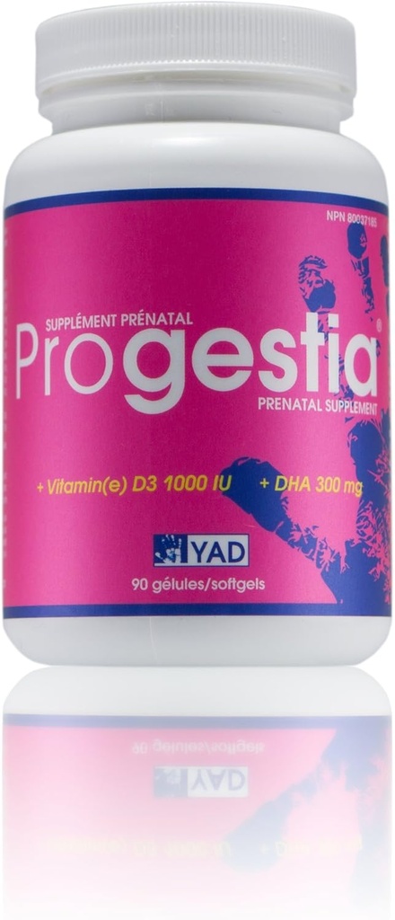 Vitamines prénatales progestatives pour les femmes atteintes d'acides gras oméga-3 EPA, DHA, acide folique, fer, vitamines et nutriments avant et après la grossesse (90 pilules 3 mois d'approvisionnement).