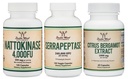 Supplément à la nattokinase (120 gélules), Serrapeptase (120 gélules), Citrus Bergamot (60 gélules)