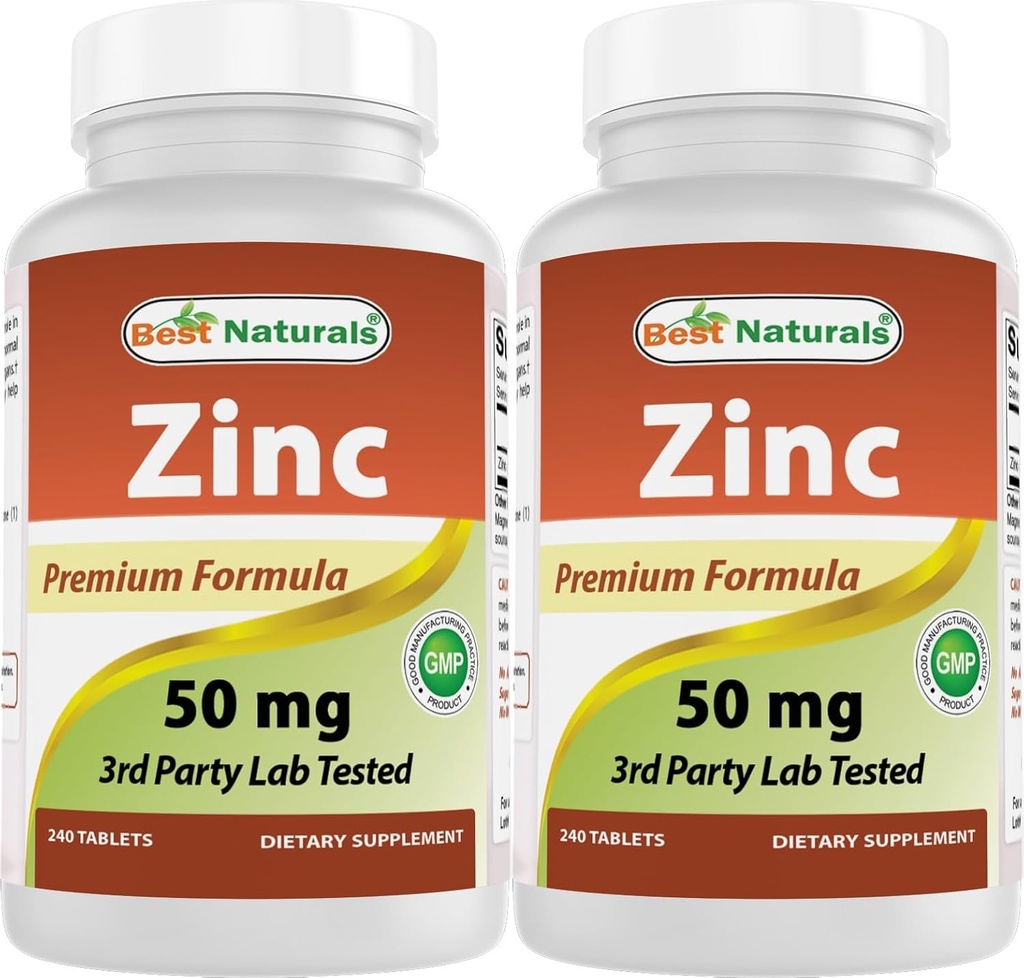Meilleur supplément de zinc naturel comme gluconate de zinc 50mg 240 comprimés