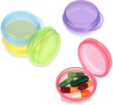 5 Packs Mini Pill Case Small Pill Organizer Box Portable Vitamin Holder Travel Pill Container for Pocket Purse Pills Storage Box to Hold Medicine Cod Liver Oil