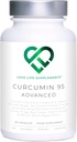 Curcumine 95 Avancé, 60 Capsules, Curcumine haute résistance (composante active du curcuma) avec 95 % de Curcuminoïdes + BioPerine® (extrait de poivre noir), vitamine D, racine de tomate et de gingembre, BPF Approuvé