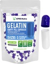 XPRS Nutra Taille 1 Capsules vides - 100 Compte Capsules de gélatine vides - Remplissage de la gélule de bricolage - Gel de pilule de boeuf pur pour les suppléments Do-It-Youlf (Purple/White)
