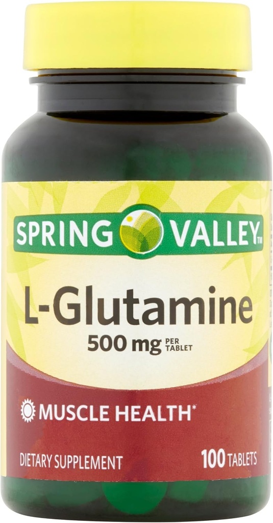 Spring Valley - L-glutamine 500 mg, 100 comprimés