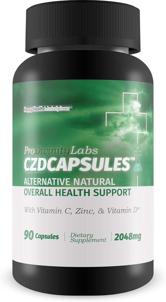 Pro Divinity Labs Capsules CZD - Supplément général de soutien à la santé - une autre approche naturelle de la santé avec la vitamine C, le zinc, la vitamine D et les herbes - Soutenir la santé immunitaire et l'gonflement réduit