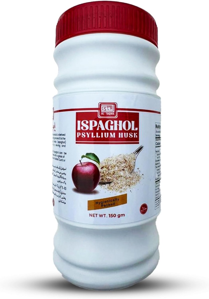 AL-TAQWA Psyllium Husk Poudre, Psyllium Husk, Non aromatisé, Psyllium Husk Whole, Psyllium Fiber, Isabgol Psyllium Husk, Ispagol