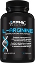 NUTRITION ORPHIQUE L Supplément Arginine pour hommes 1000mg+ - 60 Capsules - L Supplément Citrulline et Oxyde Nitrique pour soutenir la santé musculaire, l'exercice Endurance, la vasculaire, la santé cardiaque, les niveaux d'énergie*