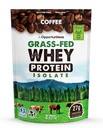 Opportuniteas Café herbe Fed Poudre Isolée aux protéines - 27g Poudre aux protéines sans édulcorants artificiels, 60mg de caféine, vaches sans hormones - 5lb