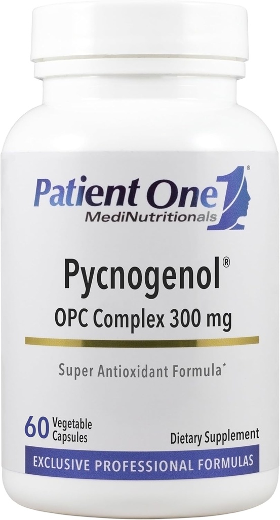 Patient One Pycnogenol OPC Complex 300mg.com Supplément pour soutenir la santé vasculaire et le vieillissement en santé*