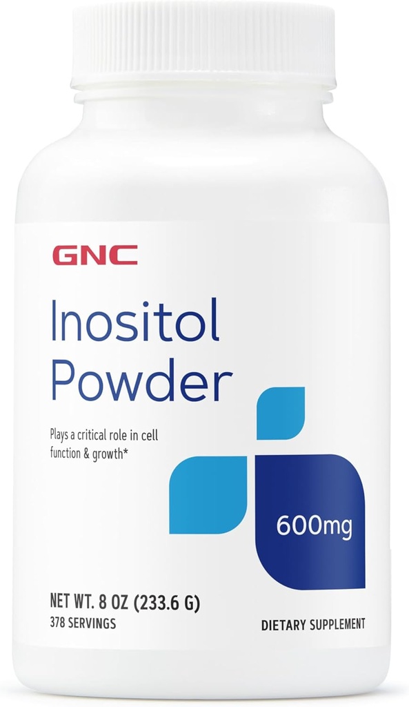 GNC Poudre d'inositol 600mg, joue un rôle essentiel dans la fonction cellulaire et la croissance, 378servies
