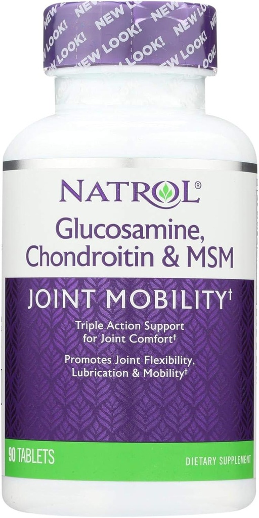 Natrol Glucosamine Chondritine et MSM - 90 comprimés