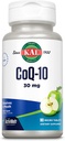 KAL CoQ10 30mg, formule antioxydante, supplément CoEnzyme Q10 pour la santé cardiaque et le soutien énergétique cellulaire, ActivMelts à dissolution rapide, Végétarien, Saveur de pomme verte naturelle, 90 Serv, 90 Micro comprimés