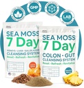 Atlantic Naturals Sea Moss 7 jours complet de nettoyage du corps Detox Bundle, Colon Cleanse Poudre avec Psyllium Husk Senna Poudre et bio Poudre de mousse de mer Rein, Foie, Gallbladder, Ananas Saveur Mélange