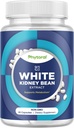 White Rein Extract Carb Blocker - Supplément de haricots blancs pour le métabolisme Boost & Ease Calories de Starchy Food - Suppléments de contrôle de glucides - 60 Capsules