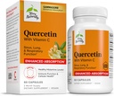 Terry naturellement Quercetin avec vitamine C Absorption améliorée - Supplément Quercetin pour le soutien immunitaire et la santé cellulaire - Supplément respiratoire pour la santé du sinus et du poumon - 60 capsules