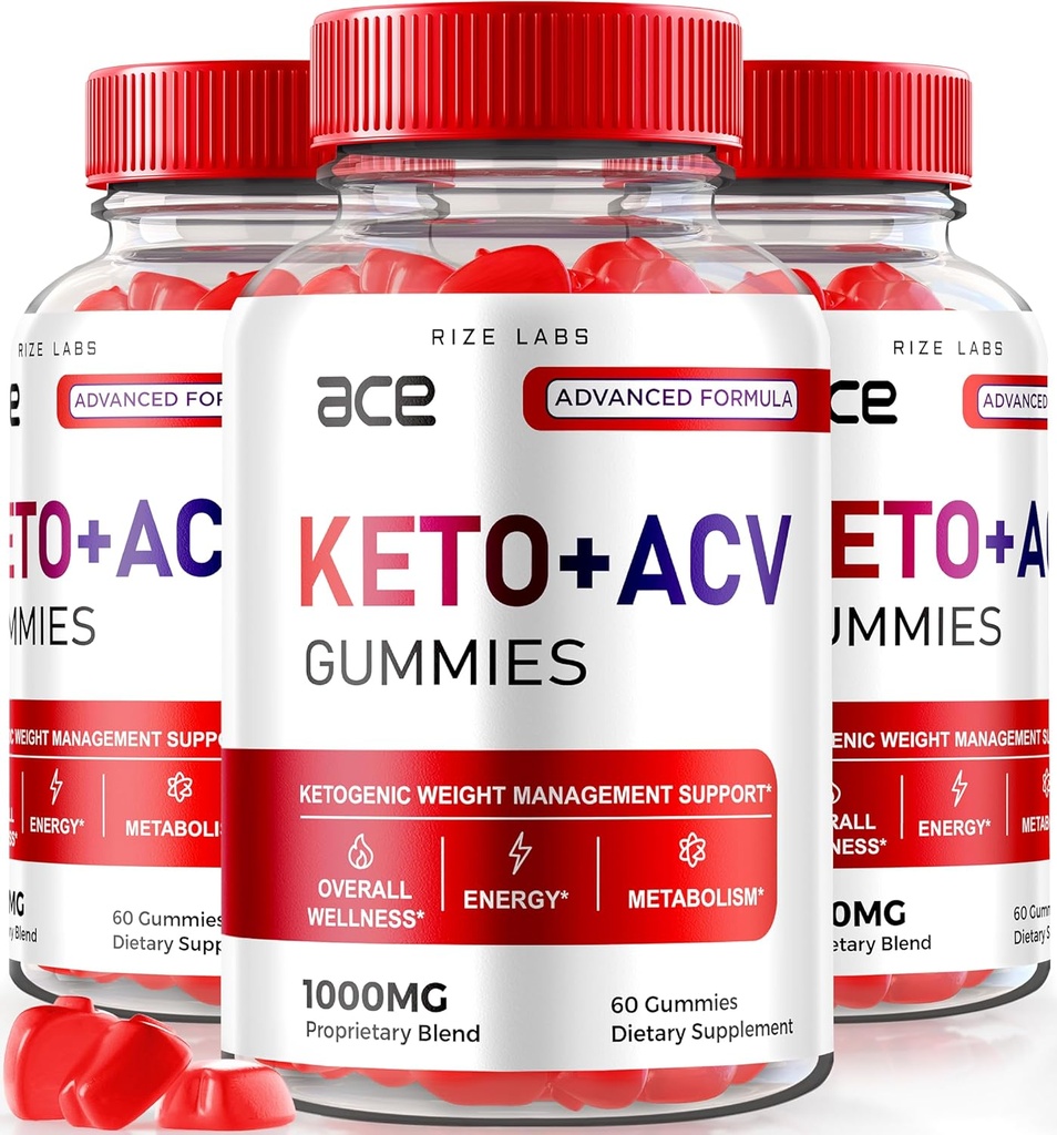 les laboratoires de taille - Ace Keto ACV Gummies, avancé perte de poids 1000mg, supplément de vinaigre de cidre de pomme (180 Gummies)