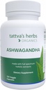Tattva's Herbs Organic Ashwagandha Capsules Supplément, 2 mois d'approvisionnement, 120 capsules Veggie