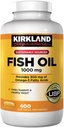Kirkland Signature Huile de poisson 1000 mg, 400 Softgels (2 Pack)