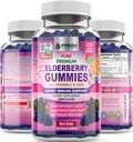 FRESH HEALTHCARE Gommies de baies d'eau avec vitamine C, zinc et sambucus Extrait 30:1 - 100% végétalien - Immune Support pour les adultes et les enfants - 120 Comte Gummy Supplément