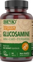 DEVA Glucosamine végétalienne MSM & CMO, CMO, extrait curcuma, extrait boswellique avec ingrédients non animaux, 90 comprimés