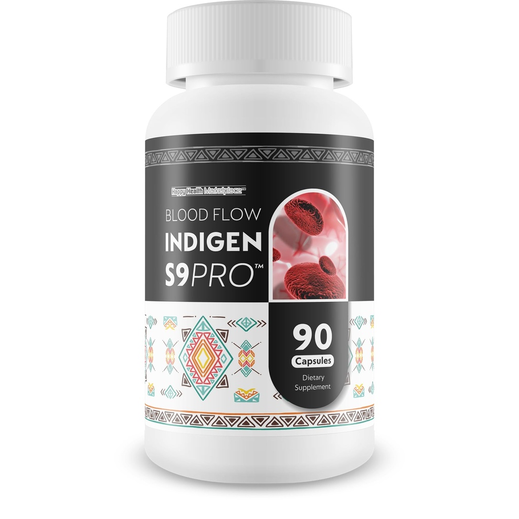 Flux sanguin Indigen S9 Pro - Nos meilleurs suppléments de circulation médiocre pour les soins avancés du flux sanguin - Soutien de la circulation sanguine - Suppléments de circulation sanguine pour un flux sanguin sain