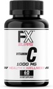 FXSUPPS Vitamine C 1000 mg (1 pack de 100 capsules) - Supplément Vitamine C ami-vegan pour les hommes et les femmes adultes - Supporte le système immunitaire, améliore l'humeur et améliore la santé de la peau