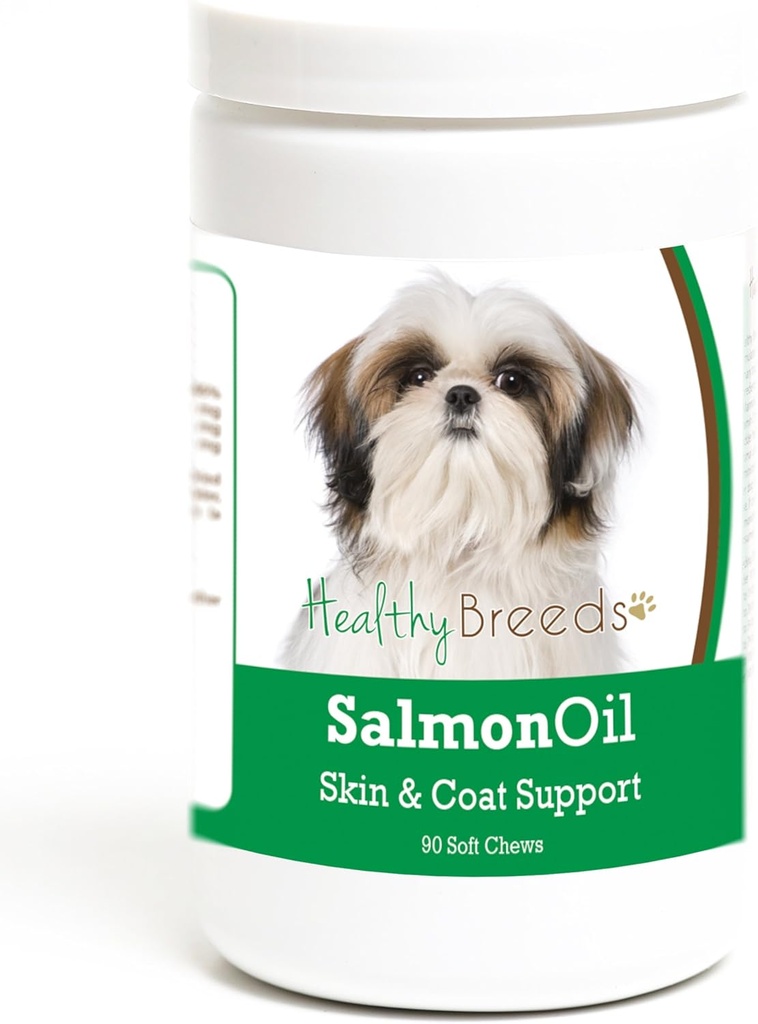 Salmon Oil Chews tendres Shih Tzu races saines 90 Comte