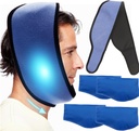Paquet de glace visage générique pour Jaw, Paquet de glace de dentache Compresseur froid pour tête et chin, Paquets de gel chaud ou froid réutilisables Relief Pain pour TMJ, Chirurgie orale et faciale, Implants dentaires (1 Pack de glace Wrap+4)