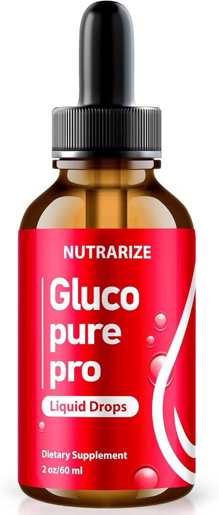NutraRize Glucopure Pro gouttes, formule officielle pour soutenir des niveaux sains et stables, supplément de sang Premium pour la santé et le bien-être général, Gluco Pure Pro Gotas Reviews (30 portions)