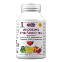 ANDREW LESSMAN Andrew's Five Favorites 120 Capsules - Fournit 200mg chacune de Coenzyme Q-10, Resvératrol, EGCG, grenade et acide alpha lipoïque, puissant anti-oxydant, aucun additif