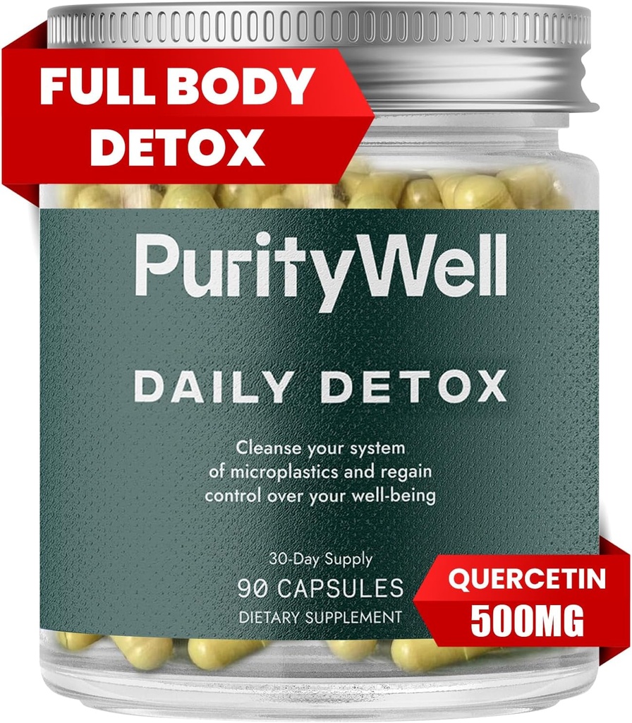 Supplément de soutien complet avec Quercetin 500mg, Vitamine C & L-Cysteine – Soutient la santé respiratoire, hépatique et digestive – 90 Capsules