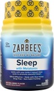 Zarbee's Melatonin Gummies 3mg Supplément de sommeil pour promouvoir le sommeil paisible, saveur naturelle de fruits mélangés, adultes Gummy Âge 12 Jusqu'à, 60 Compte