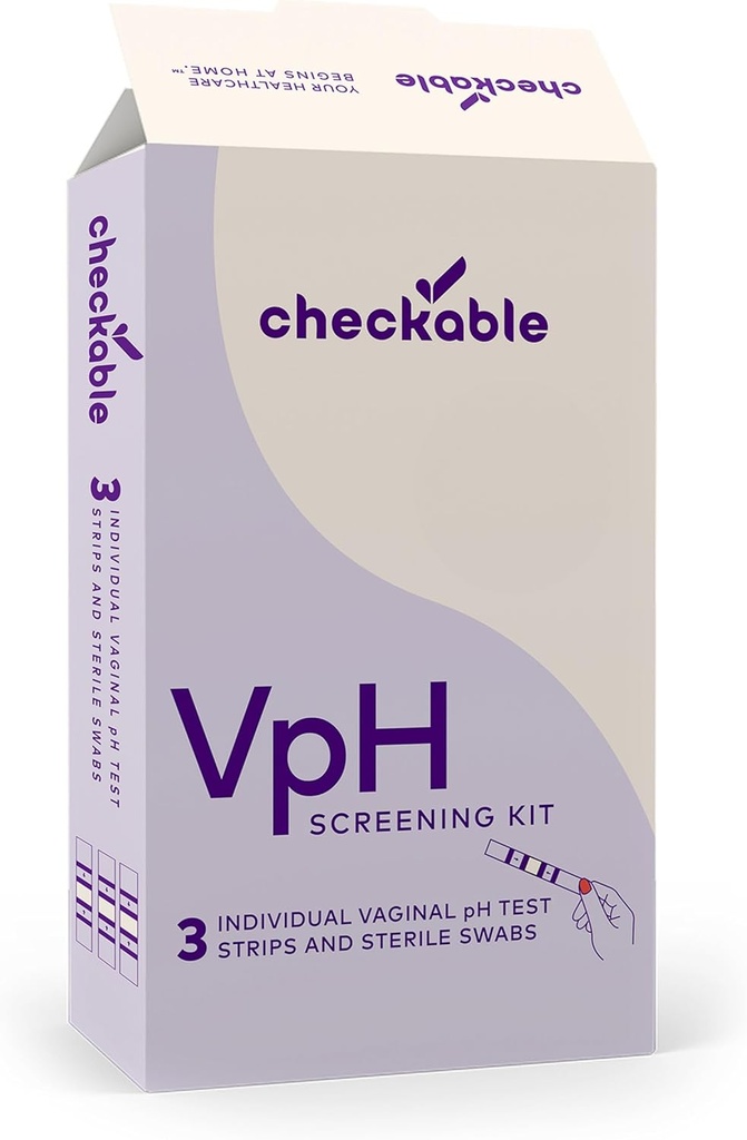 Checkable Vaginal pH Test Strips, Home Yeast Infection Test Kit for Women, Easy to use, Fast and Accurate Results for Vaginal Health - 3 Count
