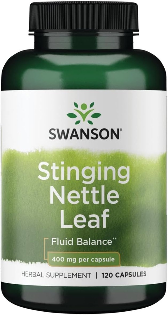 Swanson Stinging Nettle Leaf (Urtica Dioica) - Supplément à base de plantes favorisant le traitement urinaire et le soutien de la santé respiratoire - Peut appuyer un équilibre fluide sain - (120 capsules)