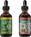 Rejuvica Health VitaLiver & DigestaPro - Support avancé du foie et de la digestion - Livraison liquide pour une meilleure absorption - Thistle de lait, Chanca Piedra, Artichaut, Dandelion et plus encore!
