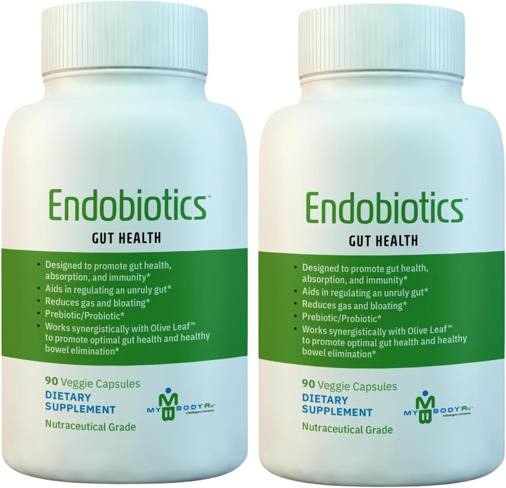 Supplément de soutien endobiotiques Gut - Riche mélange de huit bactéries bénéfiques pour la santé digestif optimale-90 Capsules 2pk