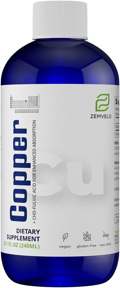 Liquid Ionic Copper chélaté.Élixir naturel pour un tissu conjonctif sain.