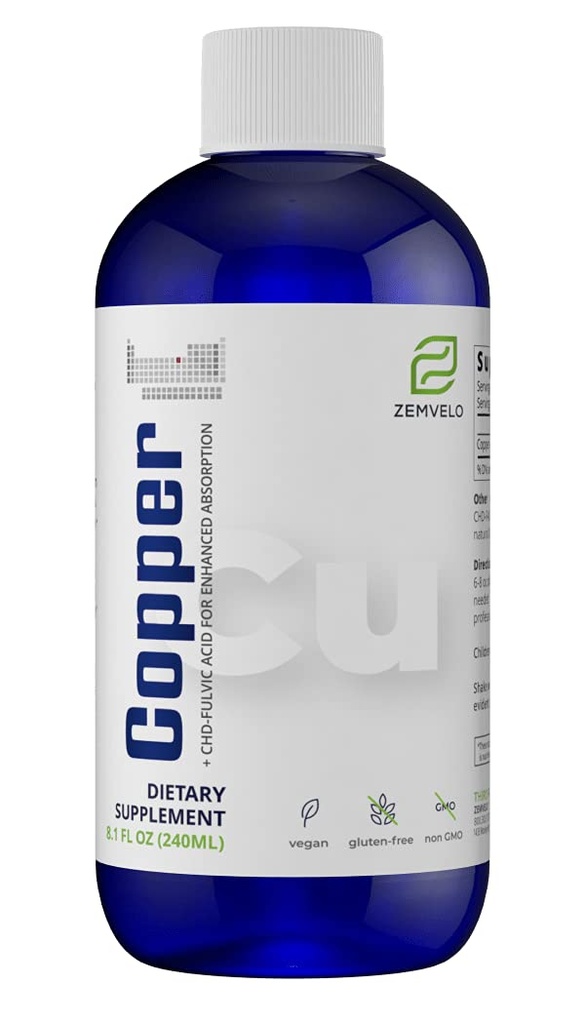 Liquid Ionic Copper chélaté.Élixir naturel pour un tissu conjonctif sain.