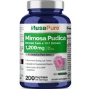 NusaPure Mimosa Pudica Seed 10:1 Extrait, 1200 mg Équivalent à 12 000 mg 200 Capsules de Veg (non OGM, végétalien)