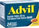 Advil Ibuprofène Caplets enduits anti-douleur et réducteur de fièvre 200 Milligramme 24Ct