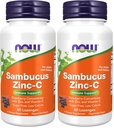 MAINTENANT Suppléments, Sambucus Zinc-C avec concentré de baies aînées et vitamine C, 60 Lozenges (paquet de 2)